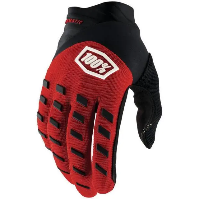 100% Gants enduro AIRMATIC CE ROUGE/NOIR - XL Achat Immédiat